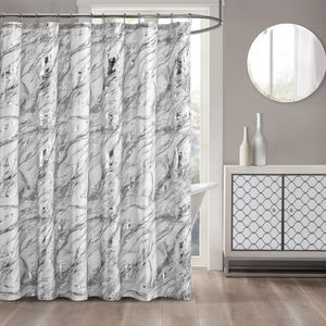 Marble Printed Fabric Shower Curtain